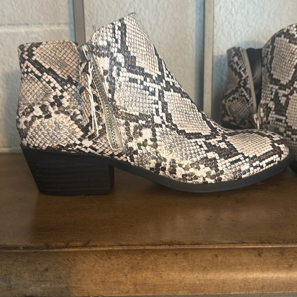 New! Snakeskin Ankle Boots - Picture 5 of 12